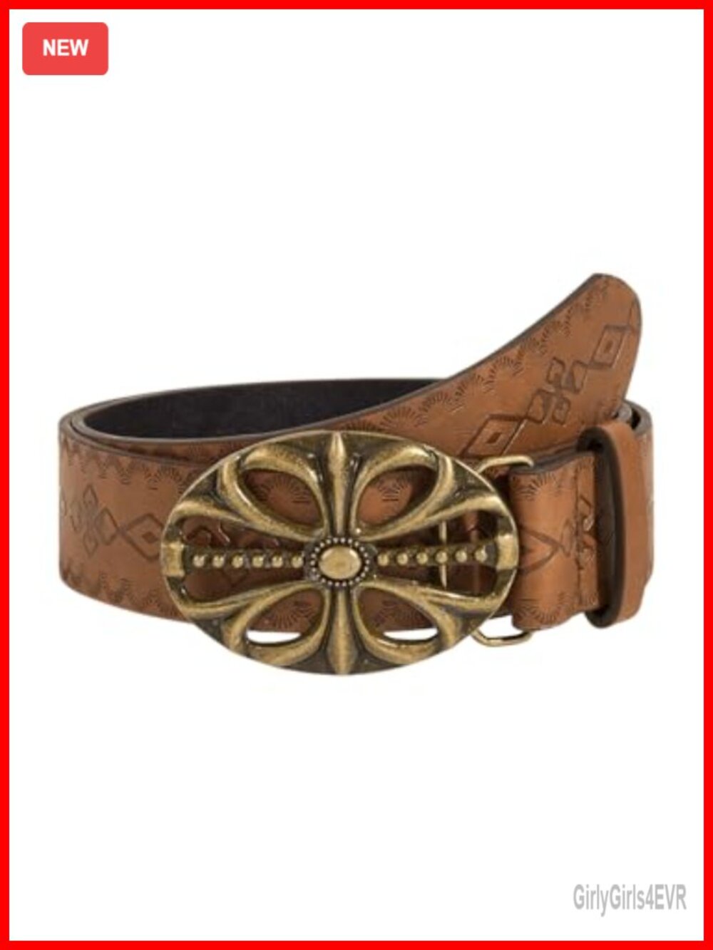 Women's Retro Vintage Metal Buckle Belt Faux Leather Western Cowgirl Waist Belts